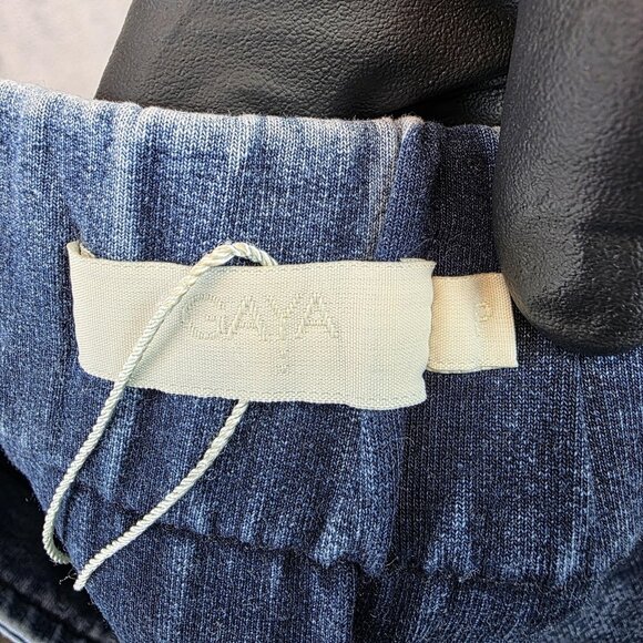 GAYA Pants Womens S Blue Acid Wash High Rise Tapered Pull On Elastic Waist Boho - Picture 9 of 11